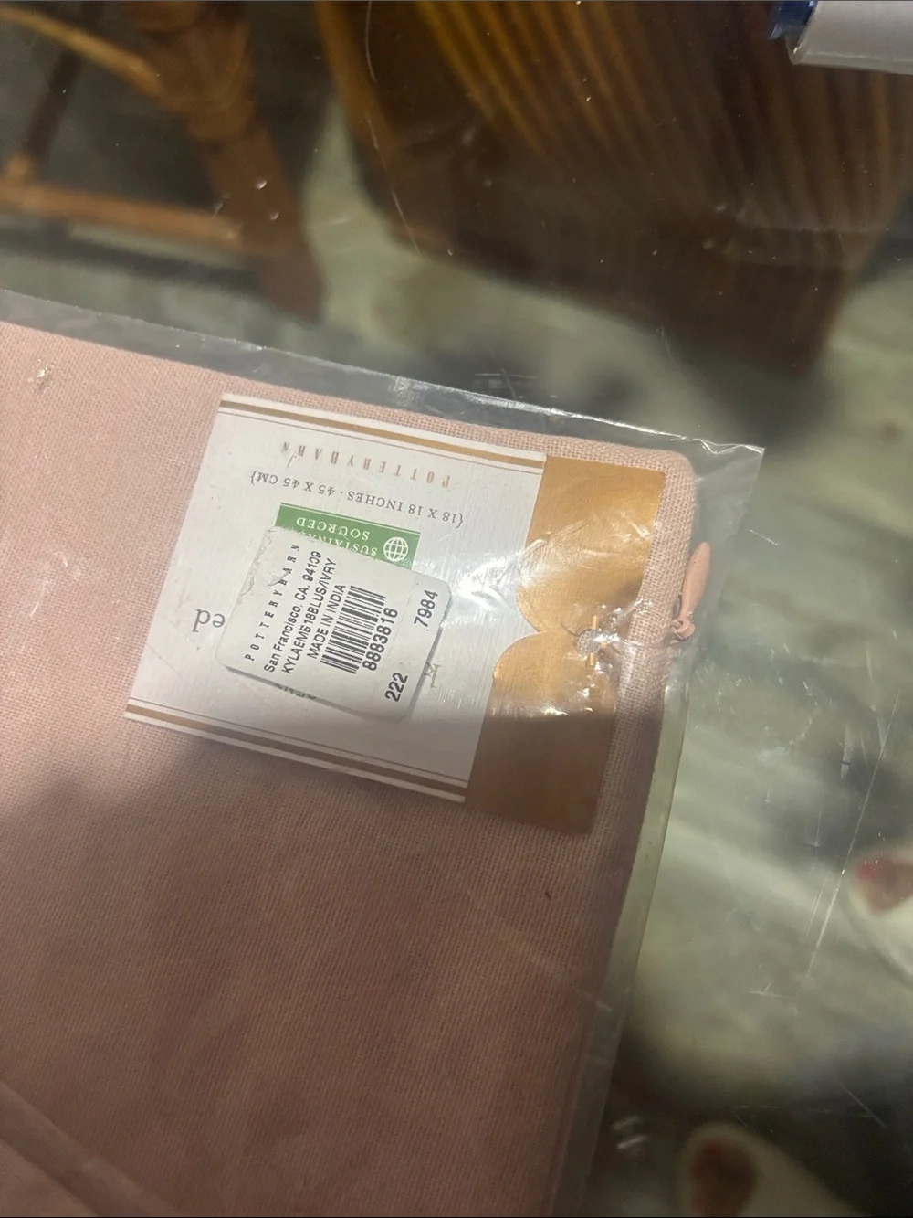 Pottery Barn Kyla Medallion Pillow Cover Blush 18